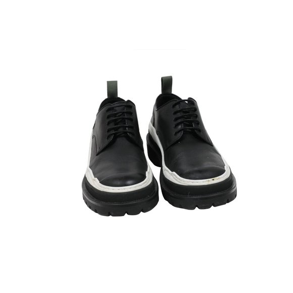Dior Mens Sacai Chunky Derby  US 12 45 Black White Leather Platform Rubber Sole - Picture 2 of 10